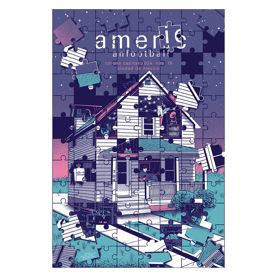 American Football México 2024 x Dannnprints / Amor de verano Gig Poster