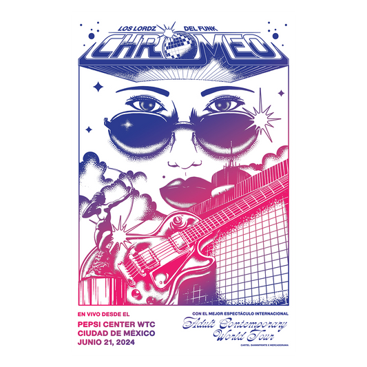 Chromeo México 2024 x Dannnprints Gig Poster