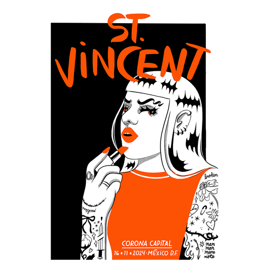 St. Vincent México 2024 x Mar Maremoto Gig Poster